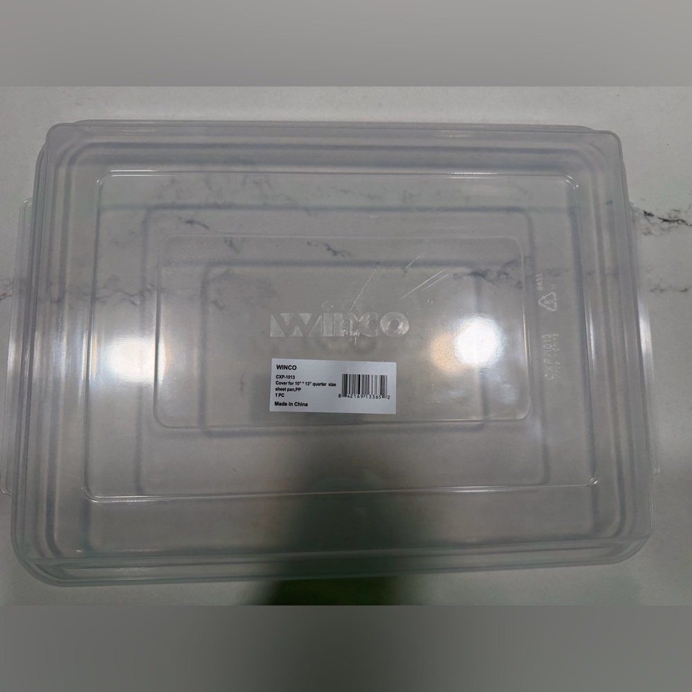 NEW Set of 3 Winco CXP-1013 Sheet Pan Plastic Cover Quarter (1/4) 10x13”